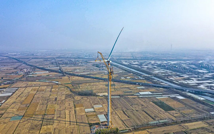 麦田工况实录 | 云顶集团XGL3300-220S动臂塔机170米高空显身手